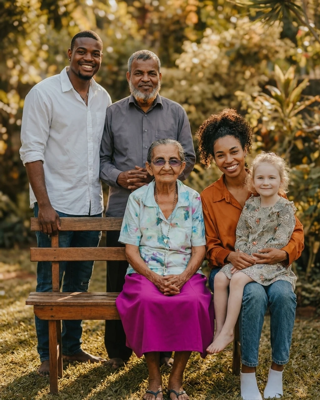 A KinBlend family portrait composed from individual photos