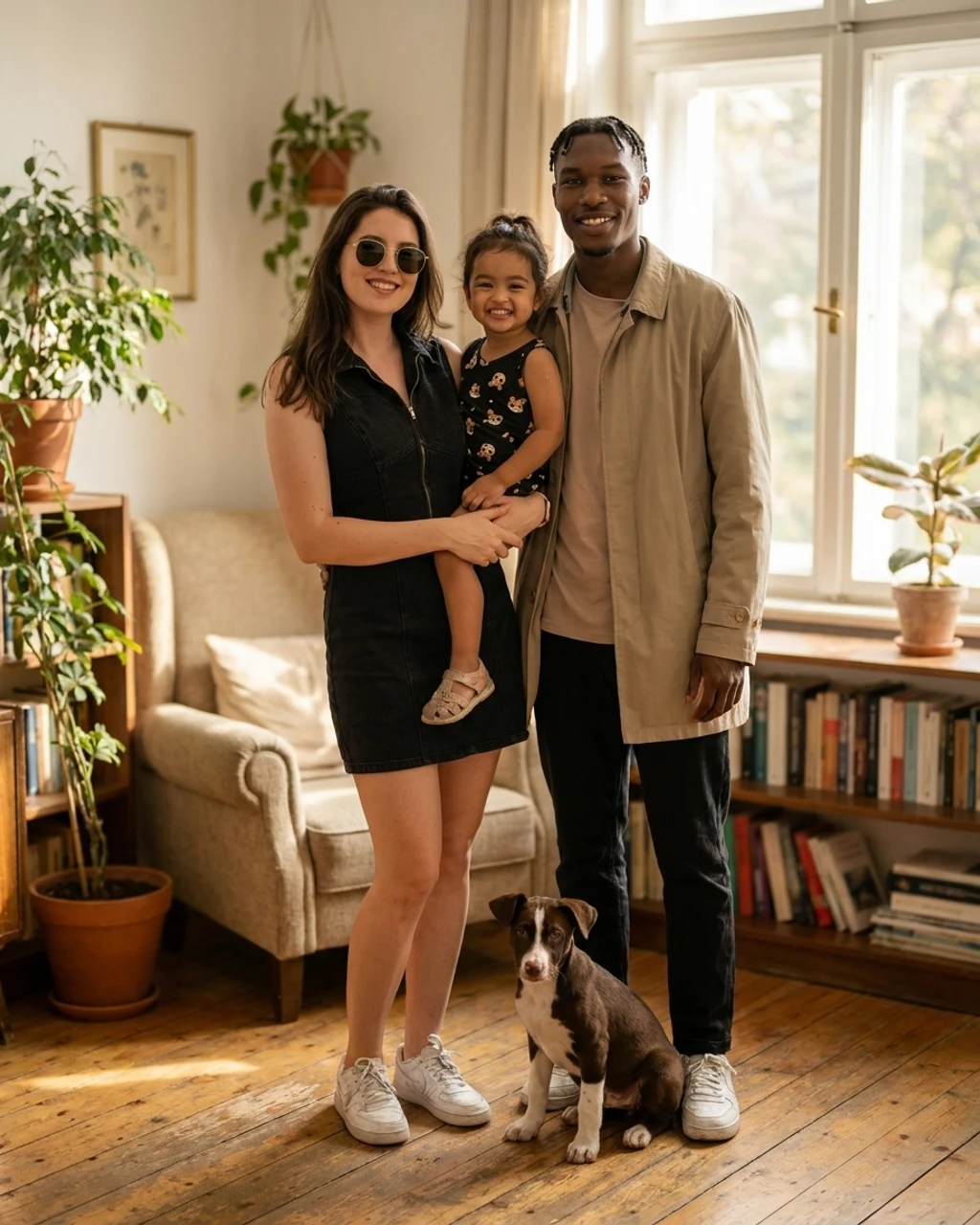 Composed family portrait