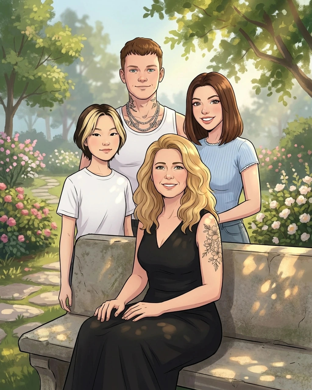 Anime family photo