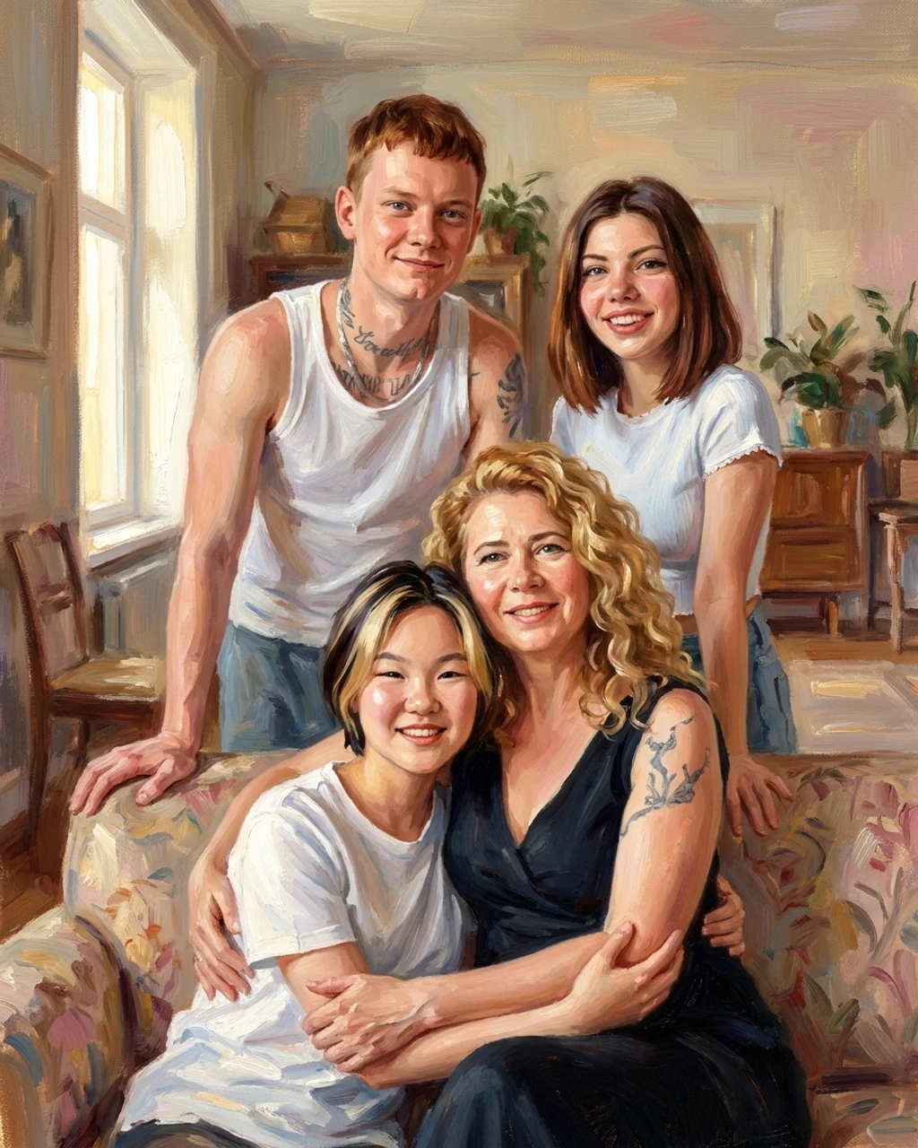 A KinBlend family portrait — grandparents photos